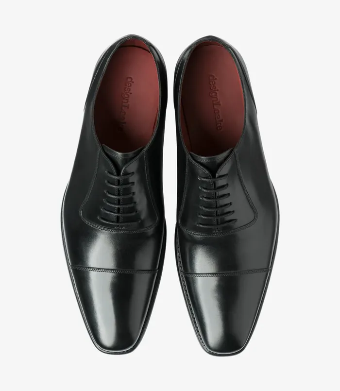 Loake Larch Black Men Toe Caps