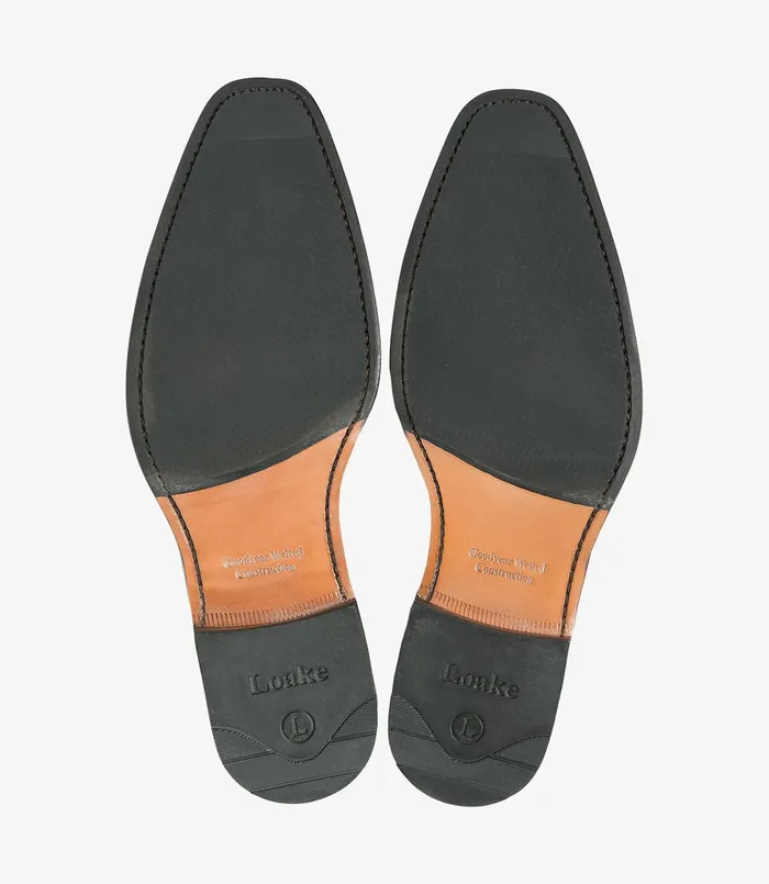 Loake Larch Black Men Toe Caps