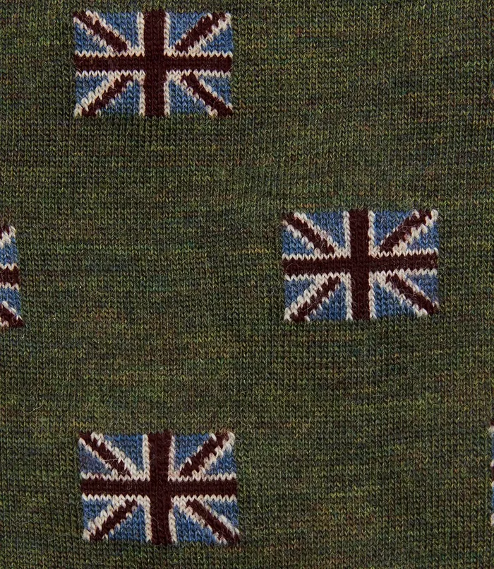 Loake Socks Men Union Jack Socks Olive Loake Socks Men Union Jack Socks Olive