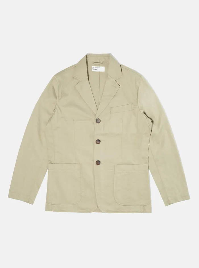 London Jacket In Stone Twill Men Universal Works Cotton Twill
