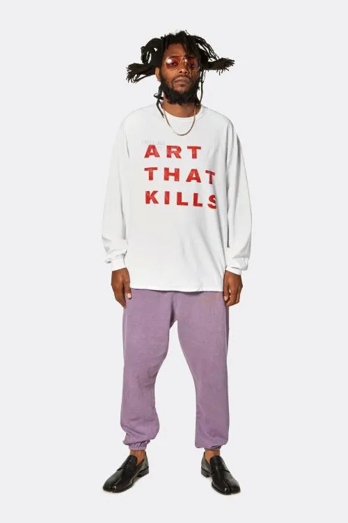 Long Sleeve Men Gallery Dept BIG ART THAT KILLS REVERSIBLE LS White