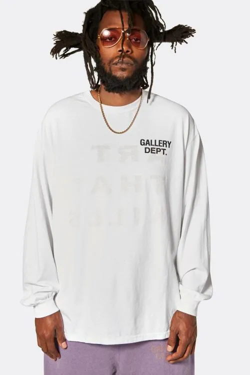 Long Sleeve Men Gallery Dept BIG ART THAT KILLS REVERSIBLE LS White