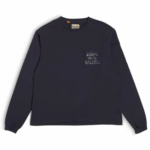 Long Sleeve Men Gallery Dept FRENCH LS POCKET TEE Black