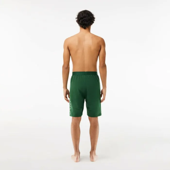 Loungewear and Pajamas Men Lacoste Men039s Branded Fleece Lounge Shorts Pine Green 132