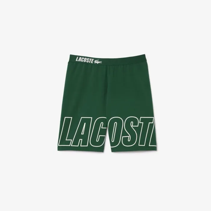Loungewear and Pajamas Men Lacoste Men039s Branded Fleece Lounge Shorts Pine Green 132