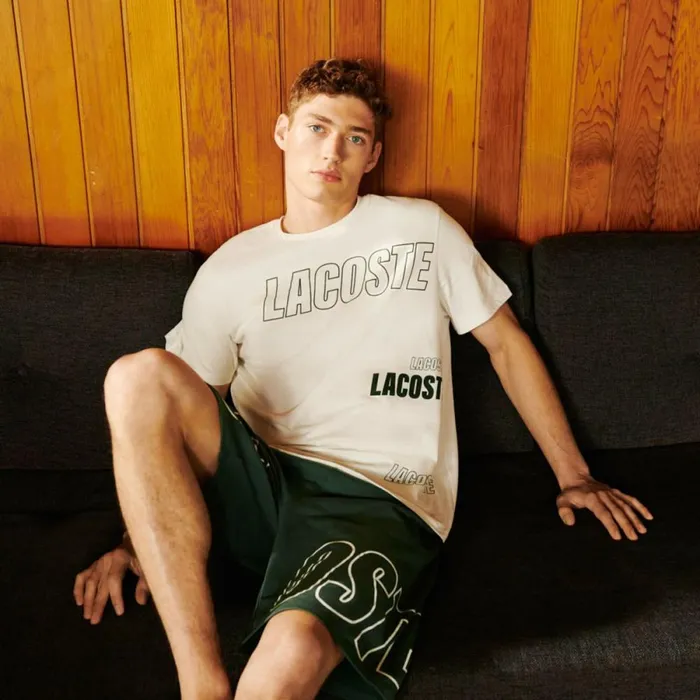 Loungewear and Pajamas Men Lacoste Men039s Branded Fleece Lounge Shorts Pine Green 132