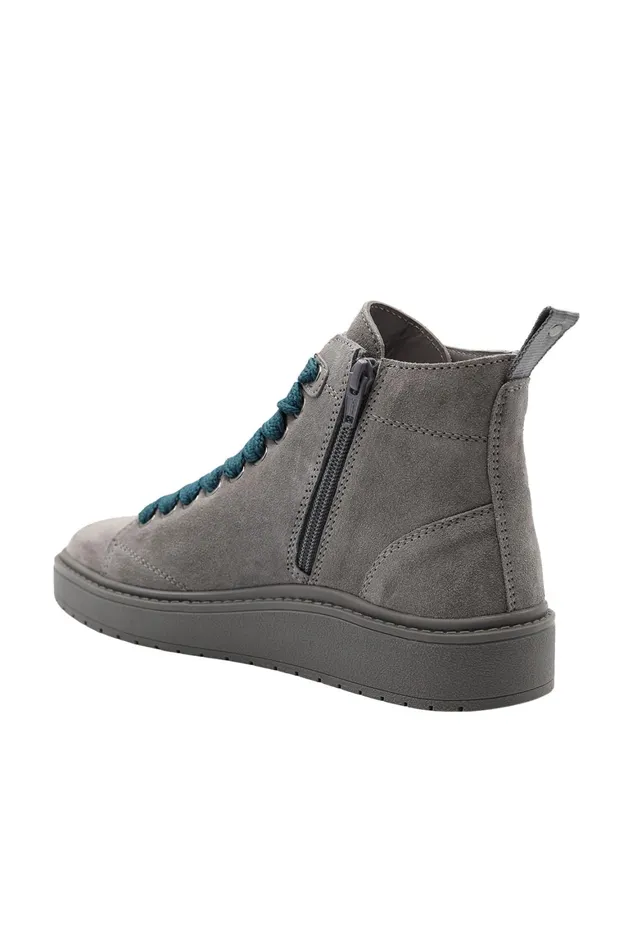 Lumberjack ANKLE BOOTS Women HIGH CUT SNEAKER GRAY Woman 776 Grey