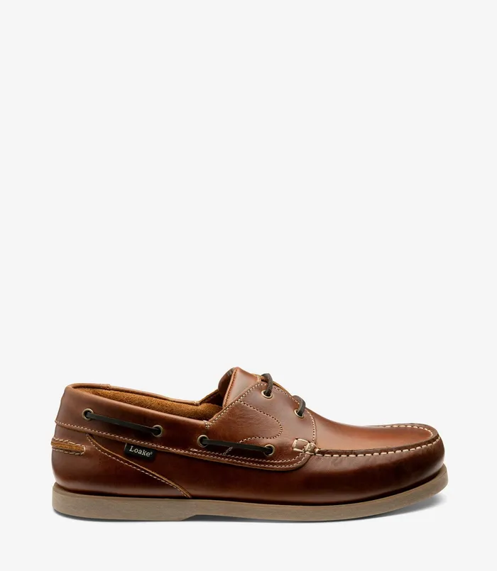 Lymington Brown Waxy Men Boat Shoes Loake