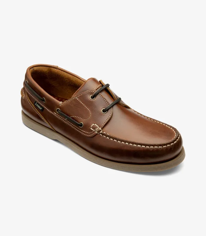 Lymington Brown Waxy Men Boat Shoes Loake Lymington Brown Waxy Men Boat Shoes Loake