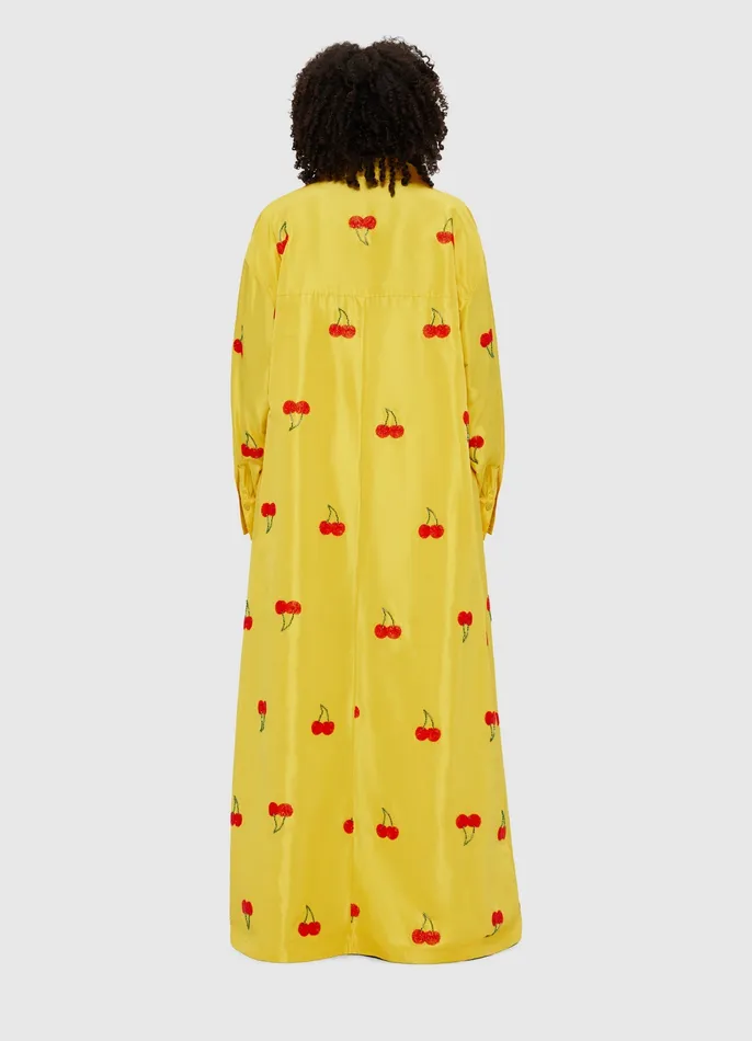 Madeline Embellished Coat Dress 8211 Cherry Beading Coats and Jackets LEO LIN Women