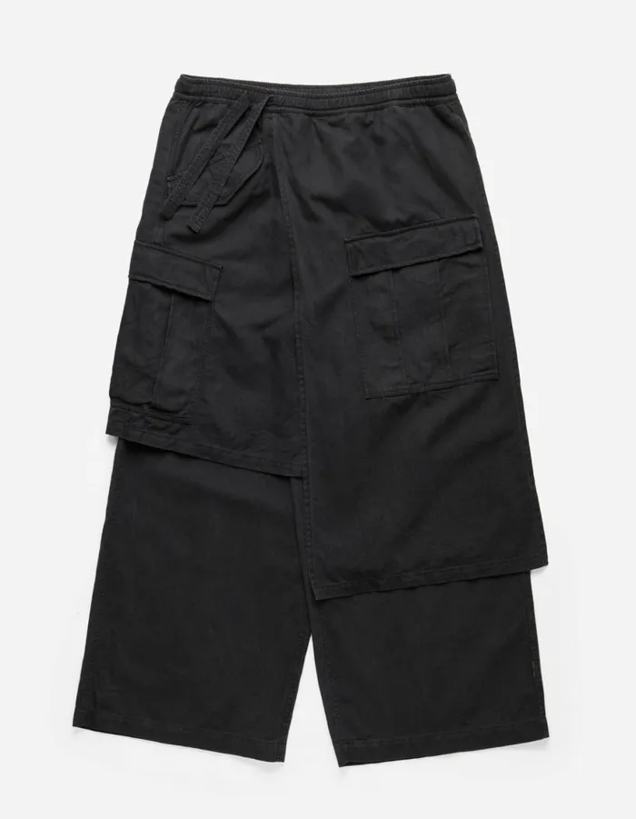 Maharishi Hakama Pants 4588 Asym Cargo Hakama Pants Black 8211 Men