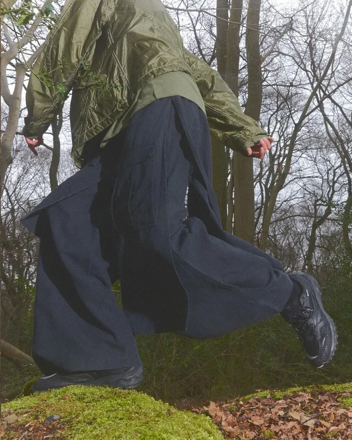 Maharishi Hakama Pants 4588 Asym Cargo Hakama Pants Black 8211 Men