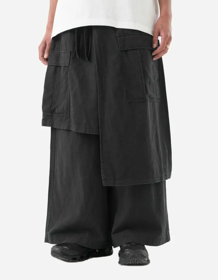 Maharishi Hakama Pants 4588 Asym Cargo Hakama Pants Black 8211 Men