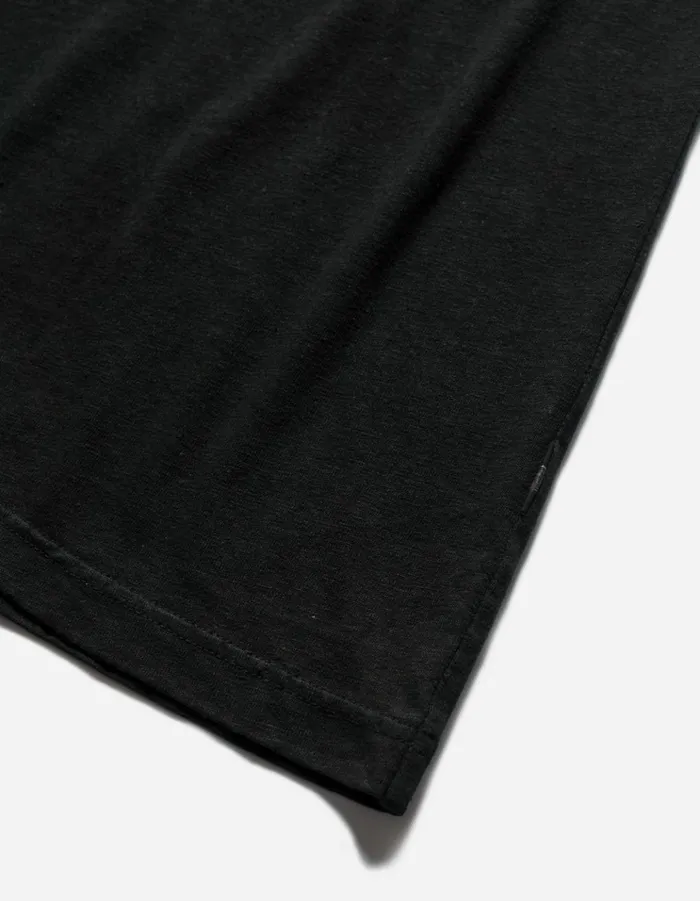 Maharishi Long Sleeve TShirts 5245 Hemp Cross Oversized LS TShirt Black 8211 Men