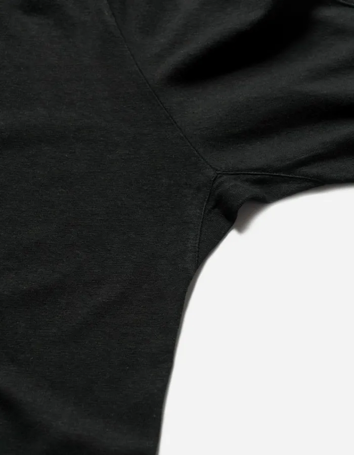 Maharishi Long Sleeve TShirts 5245 Hemp Cross Oversized LS TShirt Black 8211 Men