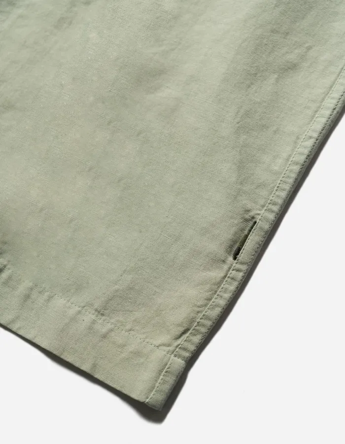 Maharishi Short Sleeve Shirts 5211 Hemp Camp Collar Shirt Sage 8211 Men