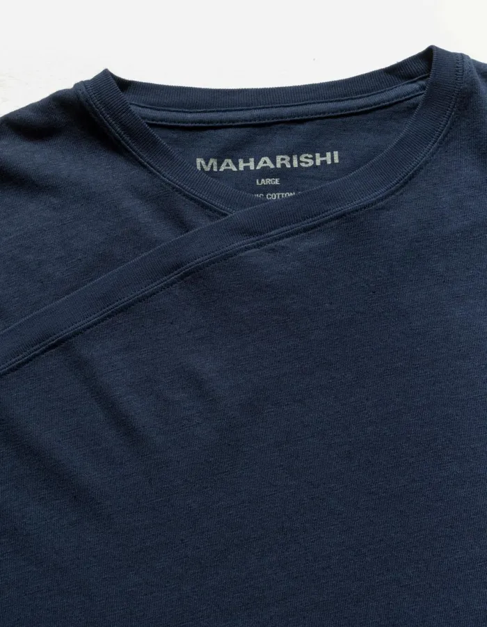 Maharishi Short Sleeve TShirts 6000 Monk Organic Hemp TShirt Navy Blueprint 8211 Men