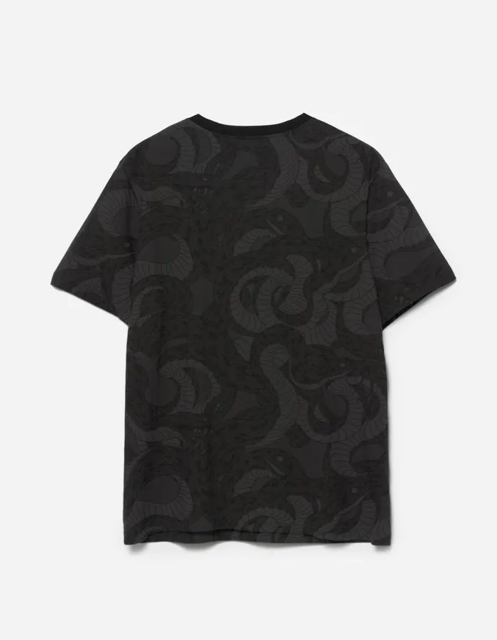 Maharishi Short Sleeve TShirts 6072 Snakeskin Camo TShirt Subdued Night 8211 Men