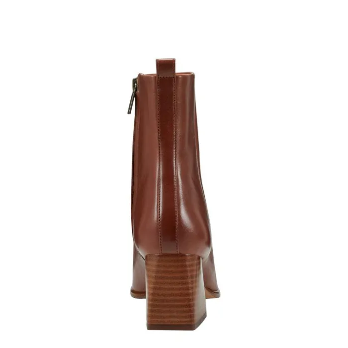 Marc Fisher Boots and Booties Women Floria Square Toe Bootie Tan Leather