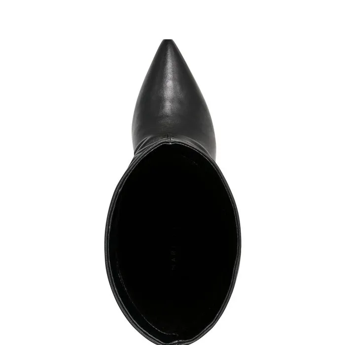 Marc Fisher Boots and Booties Women Paityn Scrunch Dress Boot Black Leather