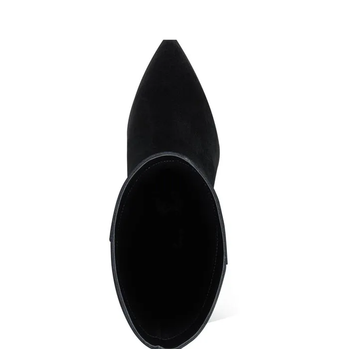 Marc Fisher Boots Women Challi Pointy Toe Boot Black Suede