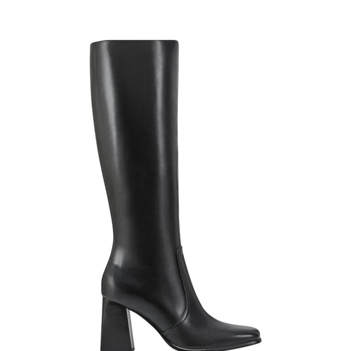 Marc Fisher Boots Women Dreeam Block Heeled Boot Black Leather
