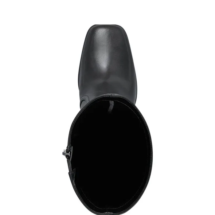 Marc Fisher Boots Women Dreeam Block Heeled Boot Black Leather