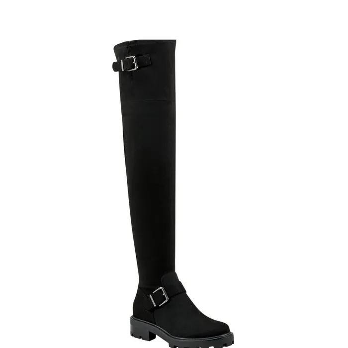 Marc Fisher Boots Women Ganven Lug Sole Over The Knee Boot Black