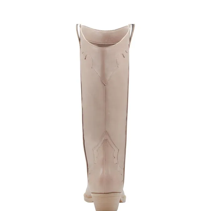 Marc Fisher Boots Women Hilaria Western Boot Taupe Leather