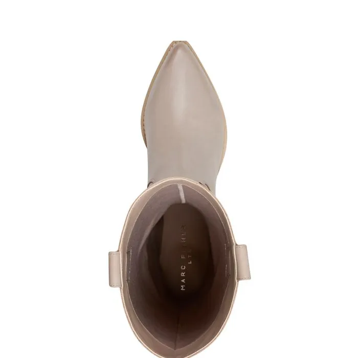 Marc Fisher Boots Women Hilaria Western Boot Taupe Leather