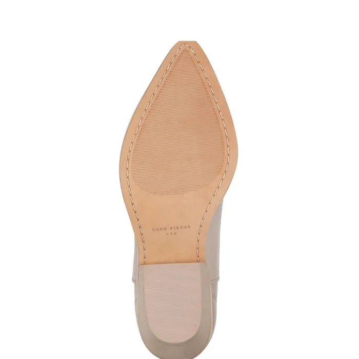 Marc Fisher Boots Women Hilaria Western Boot Taupe Leather