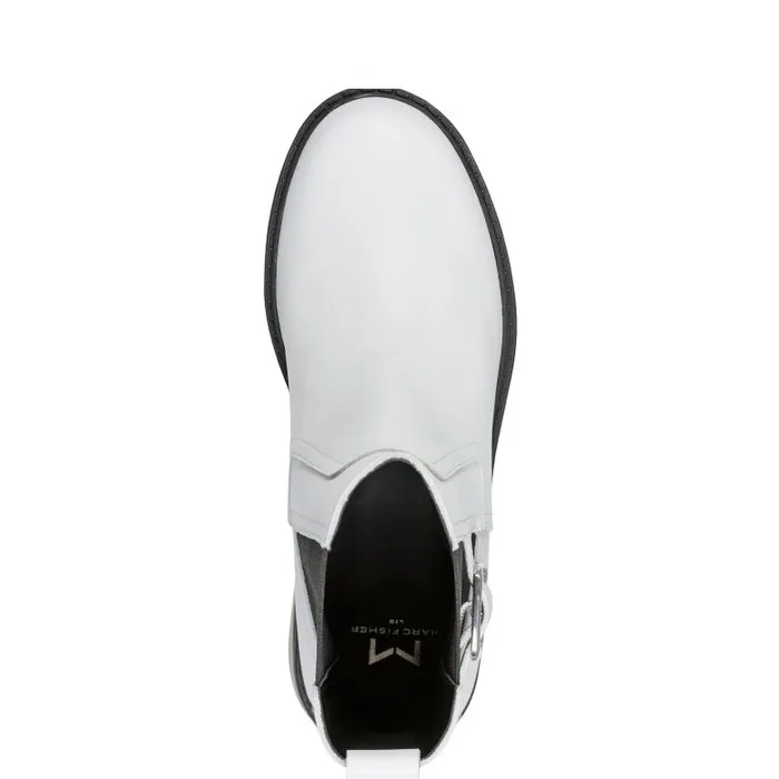 Marc Fisher Casual Boots Women Dacilla Lug Sole Bootie White Leather