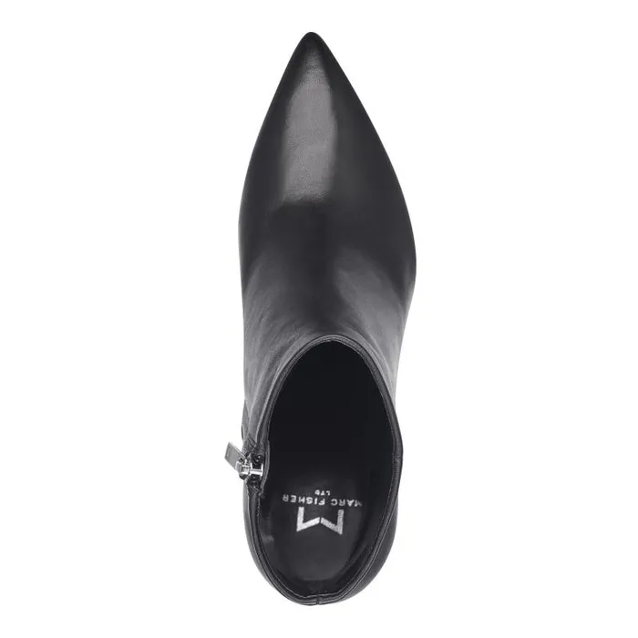 Marc Fisher Casual Boots Women Jarli Pointy Ankle Bootie Black Leather