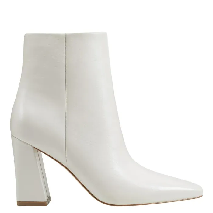 Marc Fisher Dress Boots Women Yanara Heeled Bootie Chic Cream