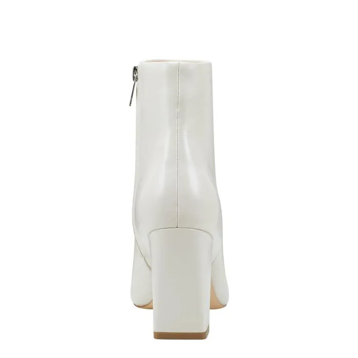 Marc Fisher Dress Boots Women Yanara Heeled Bootie Chic Cream