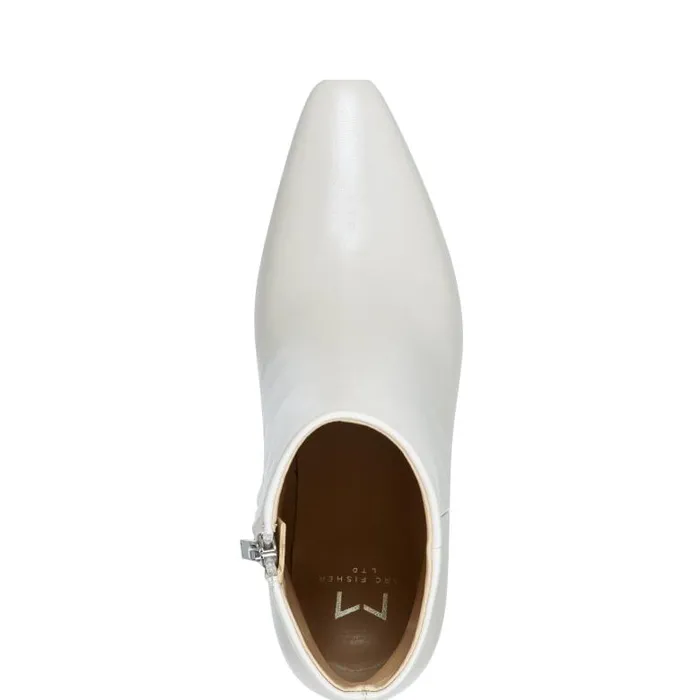 Marc Fisher Dress Boots Women Yanara Heeled Bootie Chic Cream