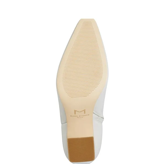Marc Fisher Dress Boots Women Yanara Heeled Bootie Chic Cream