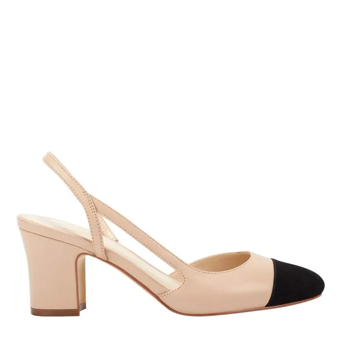Marc Fisher Heels and Pumps Women Laynie Block Heel Pump Natural