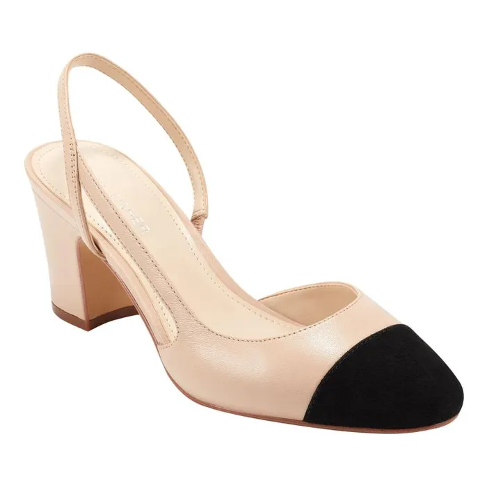 Marc Fisher Heels and Pumps Women Laynie Block Heel Pump Natural