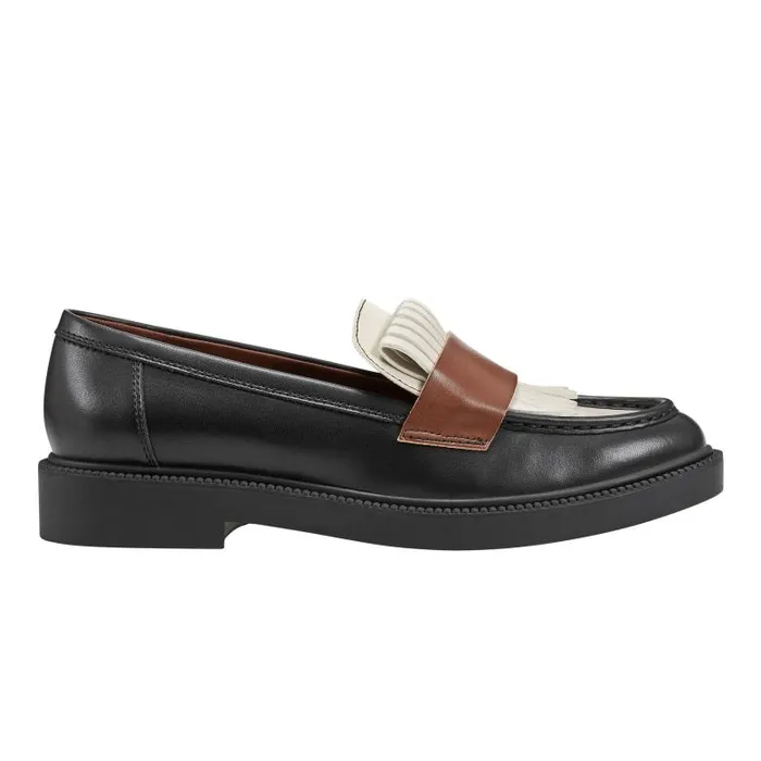 Marc Fisher Loafers and Flats Women Calixy Loafer Blackcreambrown