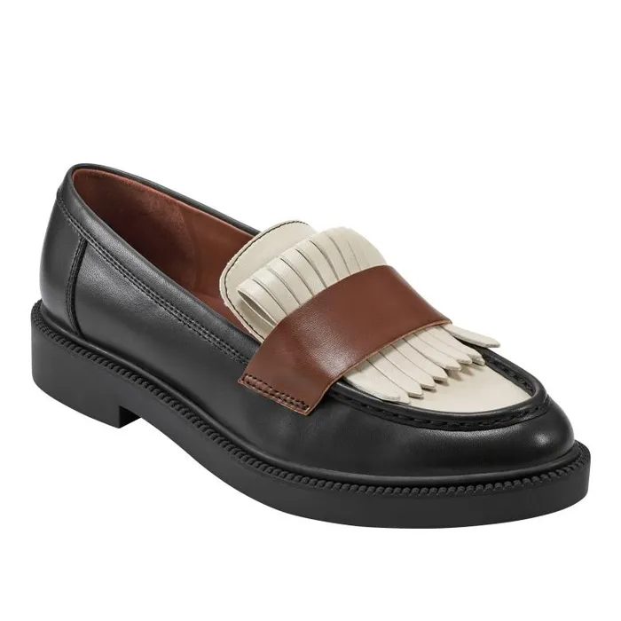 Marc Fisher Loafers and Flats Women Calixy Loafer Blackcreambrown