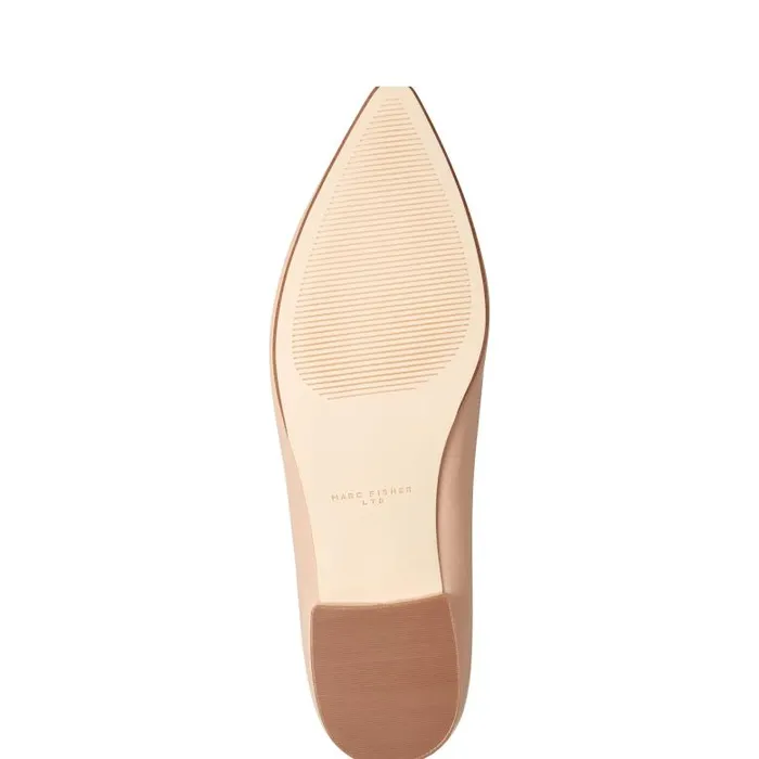 Marc Fisher Loafers and Flats Women Gunner Pointed Toe Flat Natural Leather