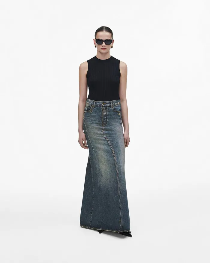 Marc Jacobs Bottoms Long Fluted Skirt Grunge Indigo 8211 Women