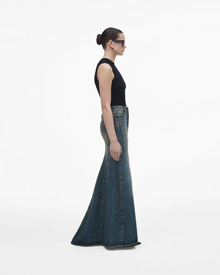 Marc Jacobs Bottoms Long Fluted Skirt Grunge Indigo 8211 Women
