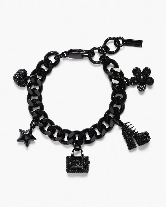 Marc Jacobs Bracelets The Pave Mini Icon Charm Bracelet Blackblack Crystal 8211 Women Marc Jacobs Bracelets The Pave Mini Icon Charm Bracelet Blackblack Crystal 8211 Women