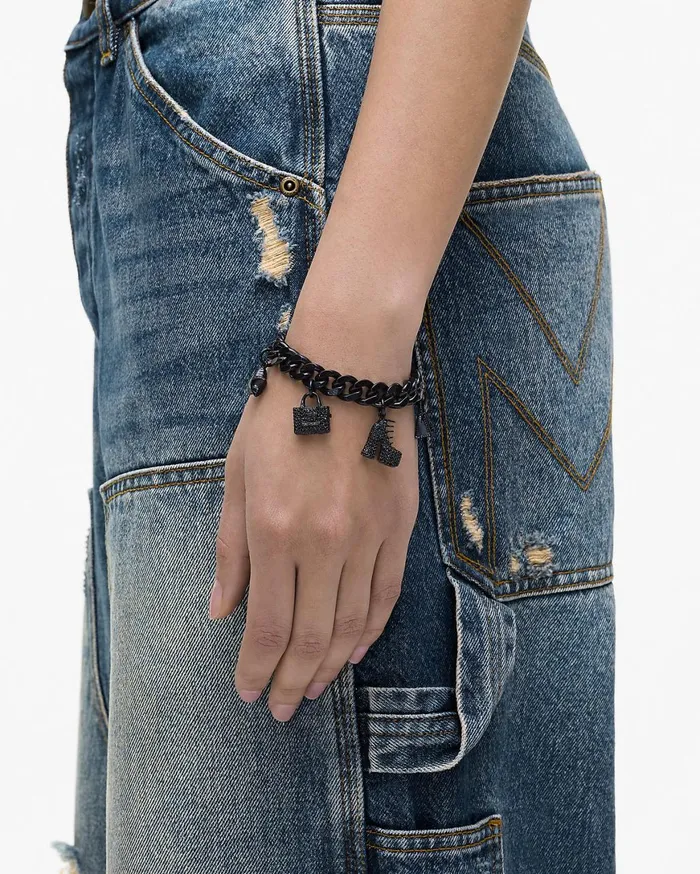 Marc Jacobs Bracelets The Pave Mini Icon Charm Bracelet Blackblack Crystal 8211 Women