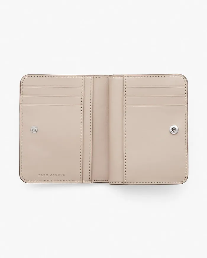Marc Jacobs Small Wallets The Covered J Marc Mini Compact Wallet Cement 8211 Women