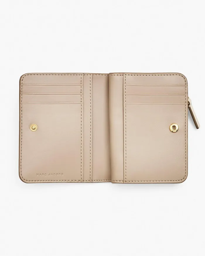 Marc Jacobs Small Wallets The Covered J Marc Mini Compact Wallet Cloud White 8211 Women