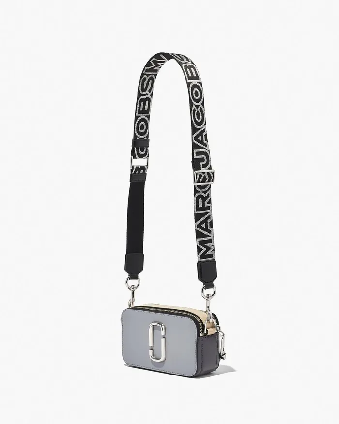 Marc Jacobs Straps The Thin Outline Logo Webbing Strap Blacksilver 8211 Women
