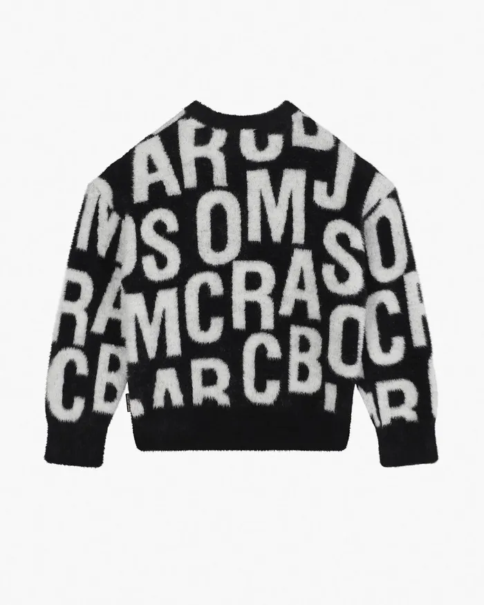 Marc Jacobs The Jumbled Logo Sweater Blackwhite 8211 Kids